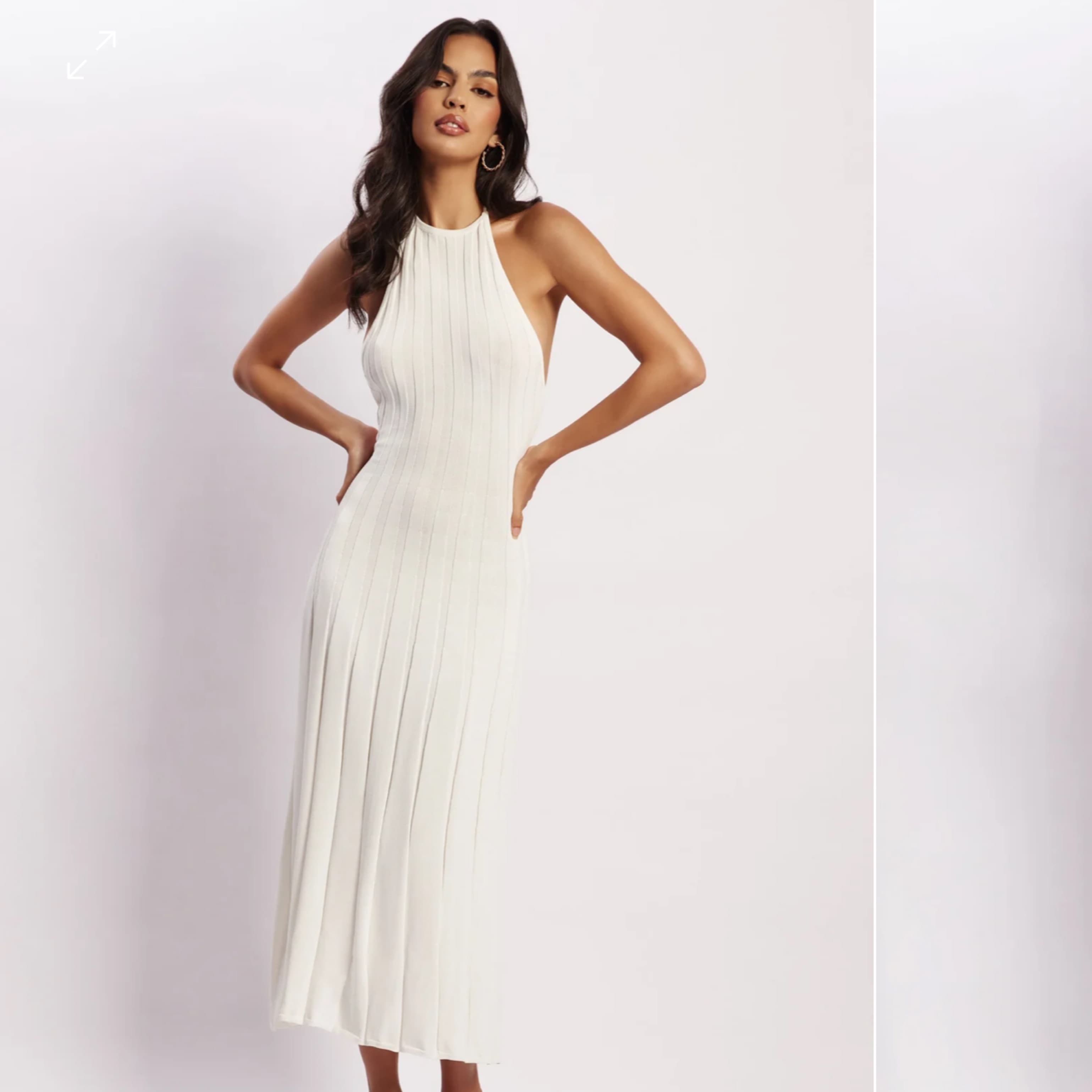 ADRIENNE Halter Neck Midi Dress  - Image 1