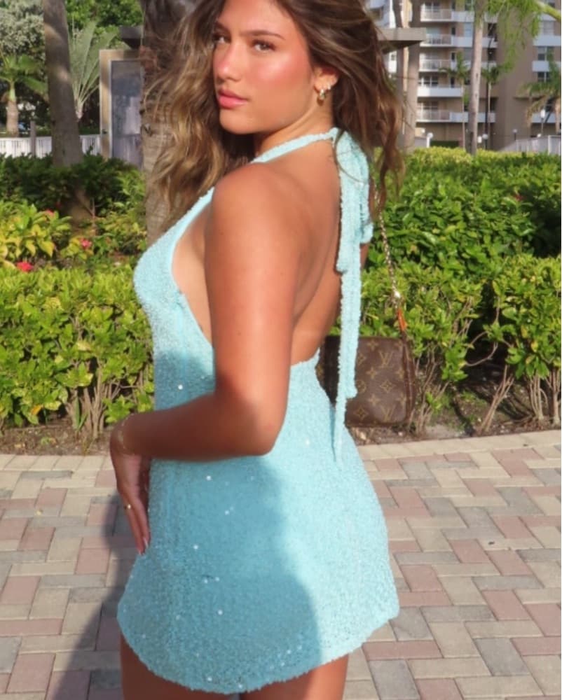 Princess Polly Sequin Halter Dress  - Image 1