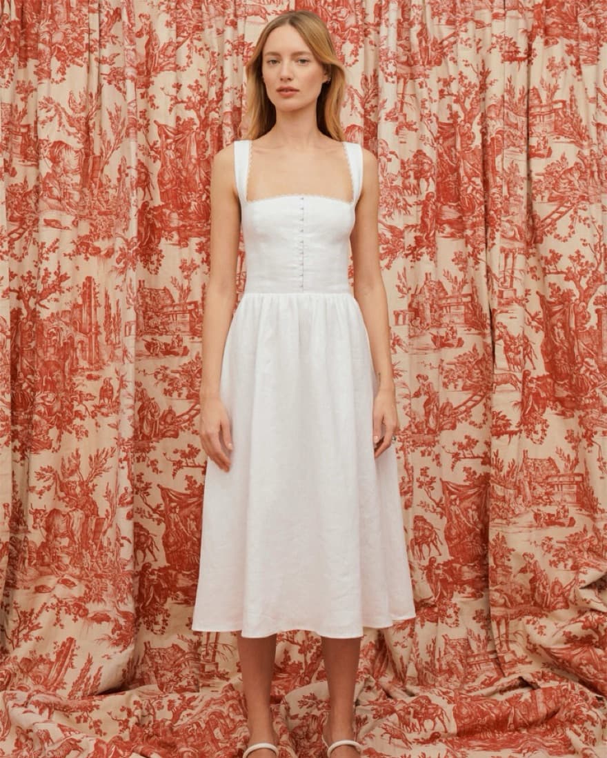Reformation Tagliatelle Linen Dress - Image 1