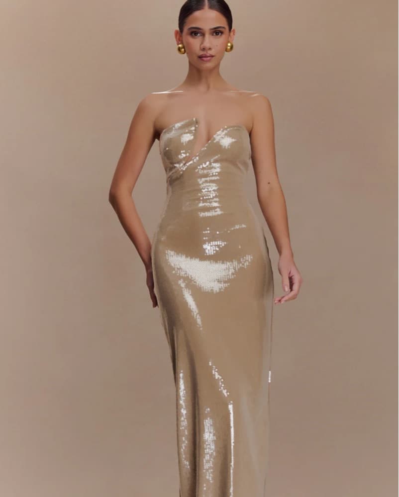 Meshki Winston Strapless Sequin Dress - Image 1