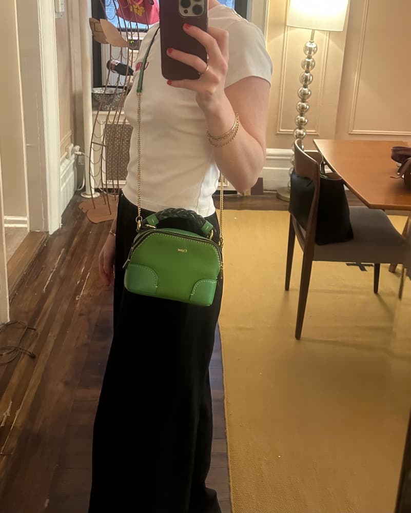 Chloe Green Leather Crossbody Bag - Image 5