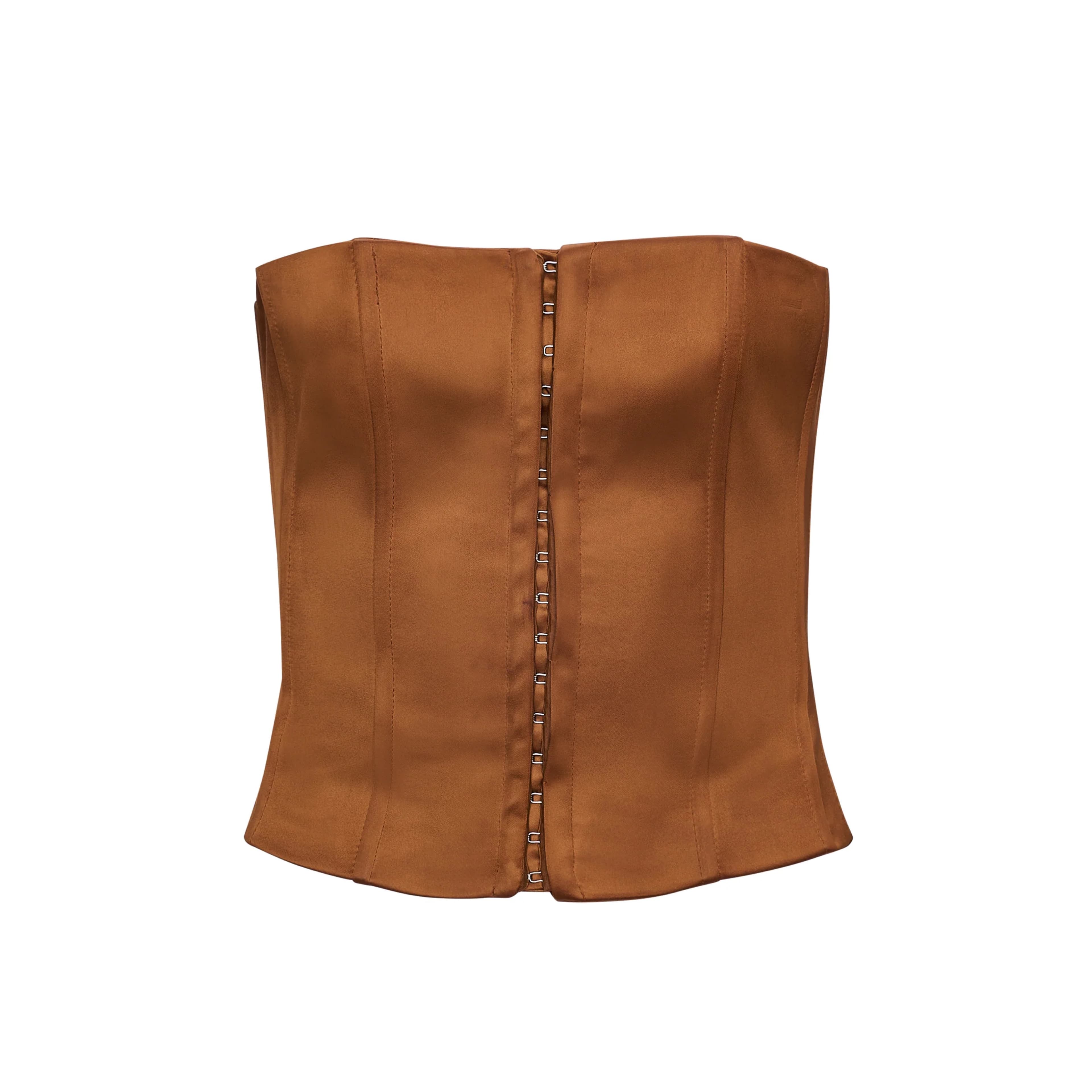 Danielle guizio Corset Satin Brown XS - Image 6