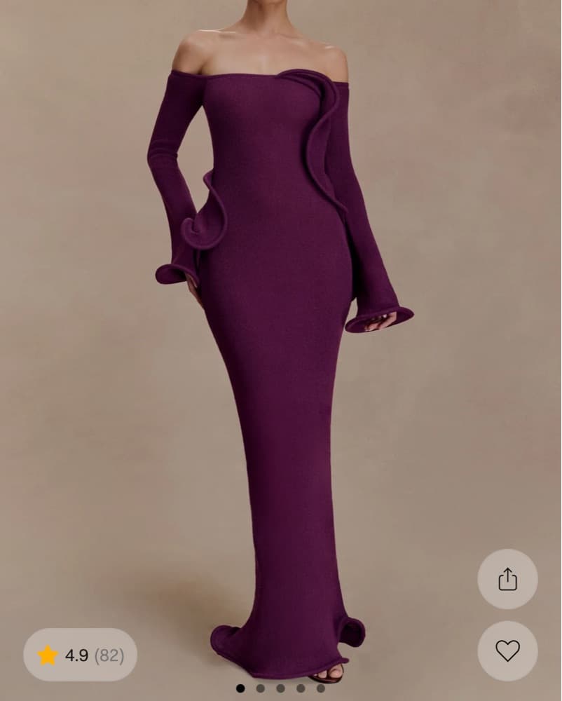 Meshki Purple Maxi Dress - Image 1
