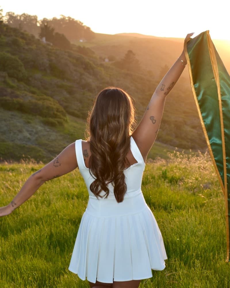White Formal Graduation Dress  - Image 2