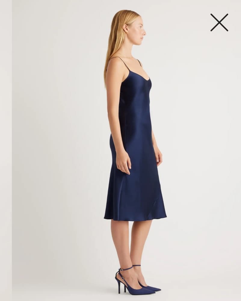 Quince Navy Blue Midi Dress - Image 2