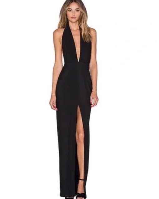 Solace London Aeryn Black Gown - Image 1