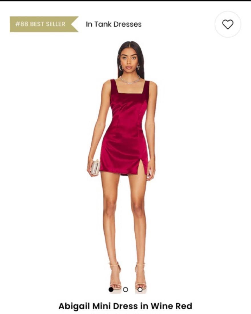 Abigail Wine Red Mini Dress - Image 3