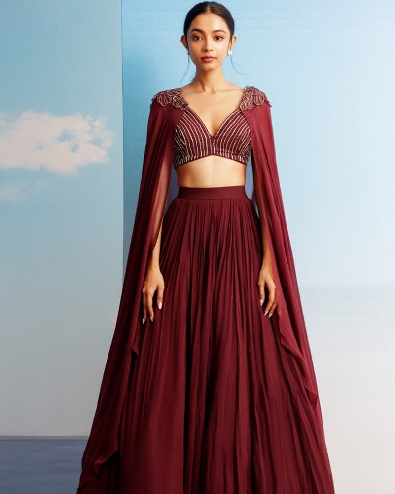 Red Indian South Asian Outfit/Lehenga - Image 1