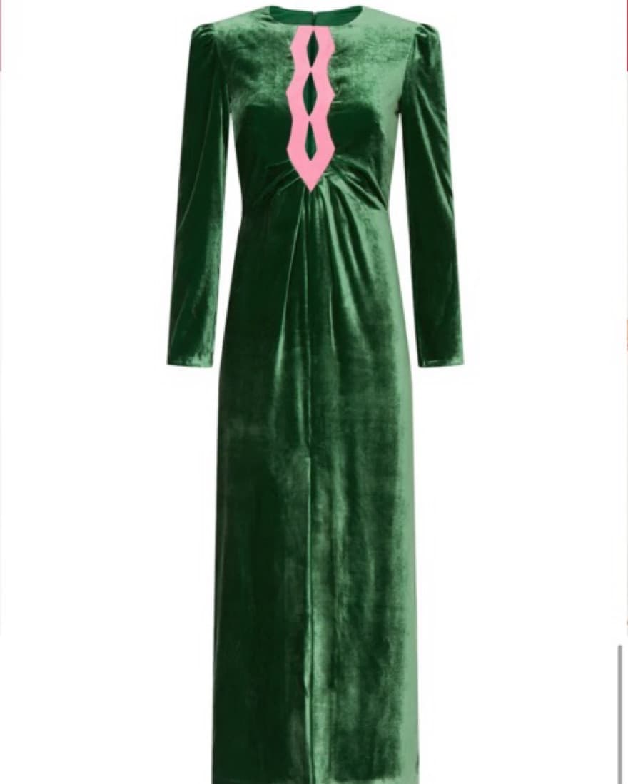 Saloni Velvet Dress - Image 5