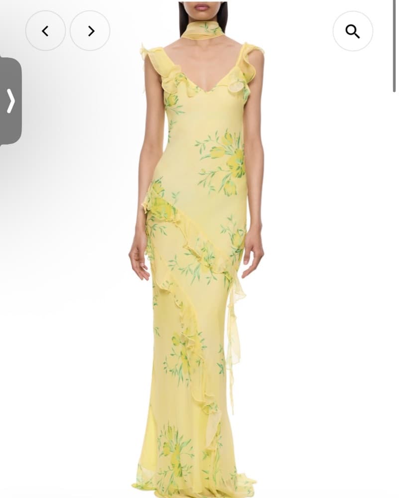De La Vali Yellow Floral Dress - Image 1