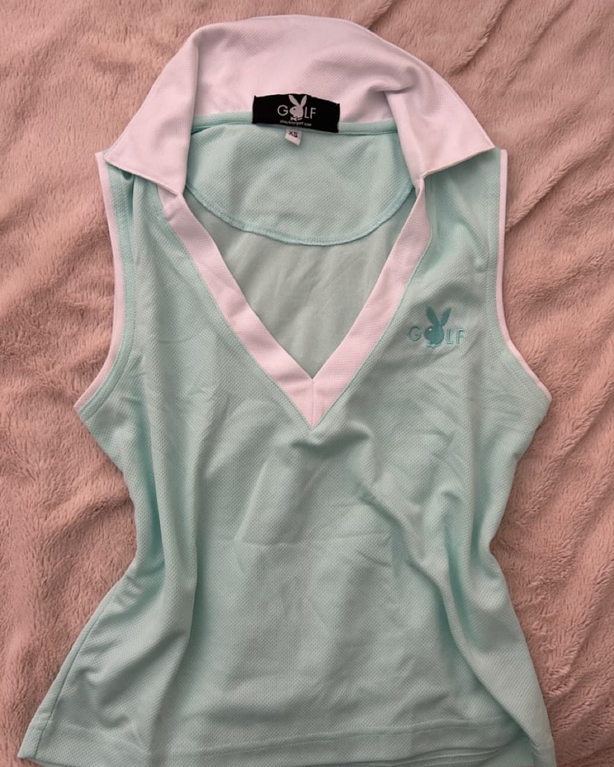 Playboy Golf Turqouise Tank - Image 1