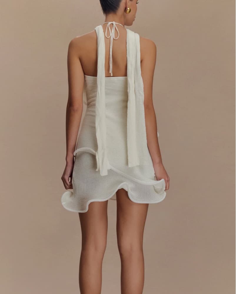 Meshki White Mini Dress - Image 2