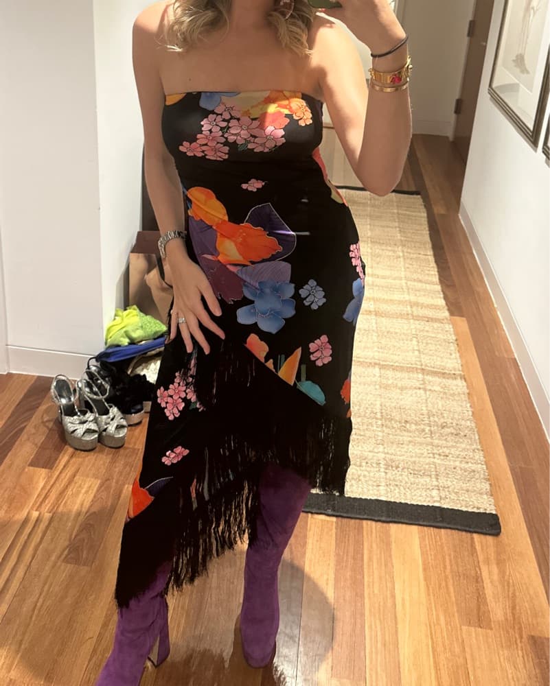 Mirae Strapless Fringe Dress - Image 2