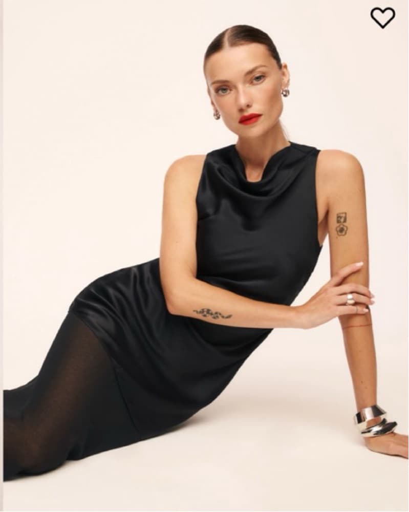NEW Reformation Logan Silk Dress - Image 2