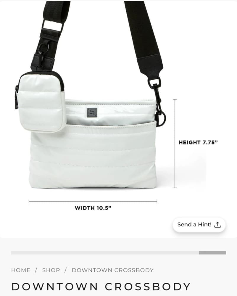 Quilted White Crossbody Bag - Image 1