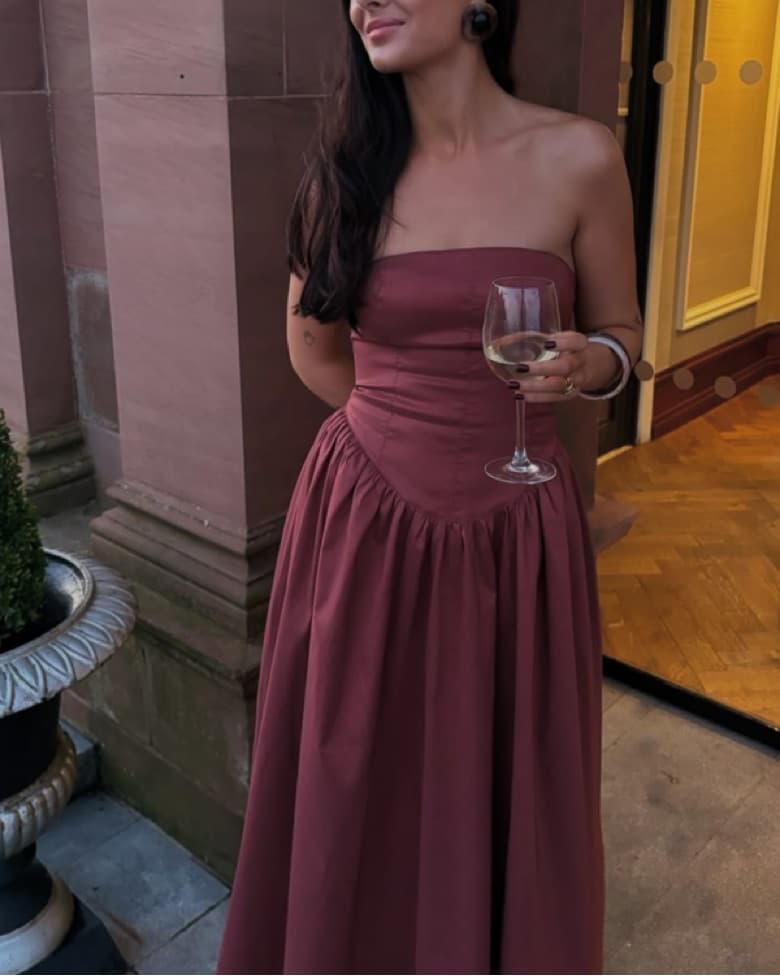 Hansen & Gretal Audrey Dress In Pinot - Image 2