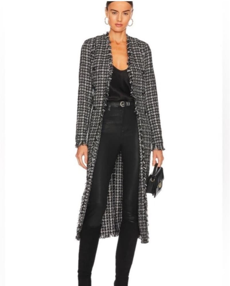 l'agence Coat - Black And White Tweed - Image 4