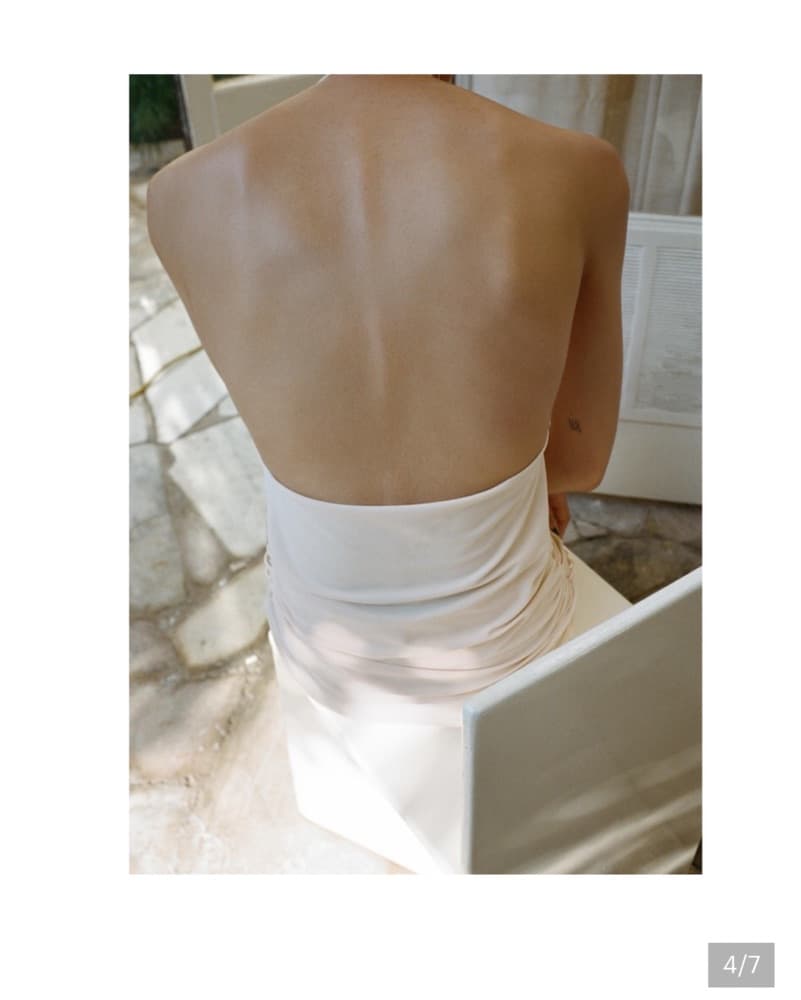 Long Draped Halter Dress - Image 3