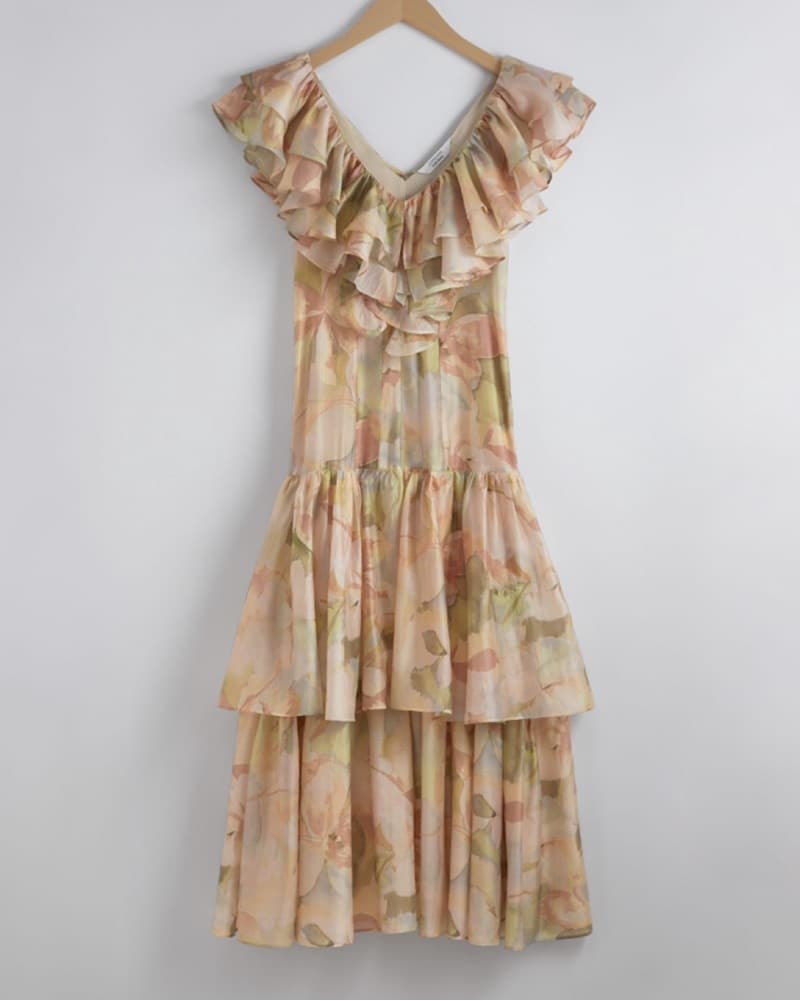 Cascading Ruffle Maxi Dress - Image 2