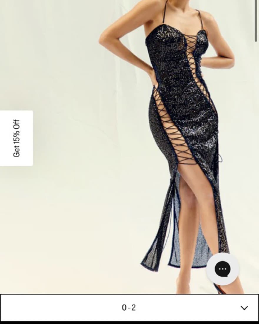 God Saves Queens Black Sparkly Dress - Image 1