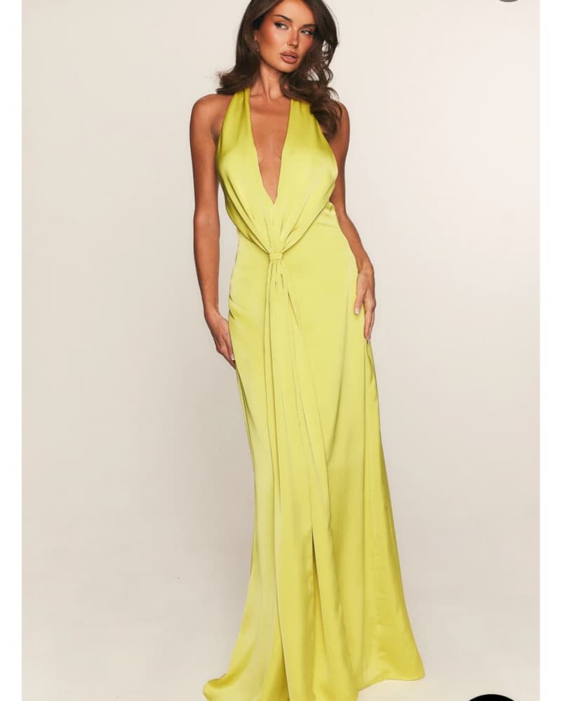 Delicate Delight Maxi Dress Chartreuse - Image 1