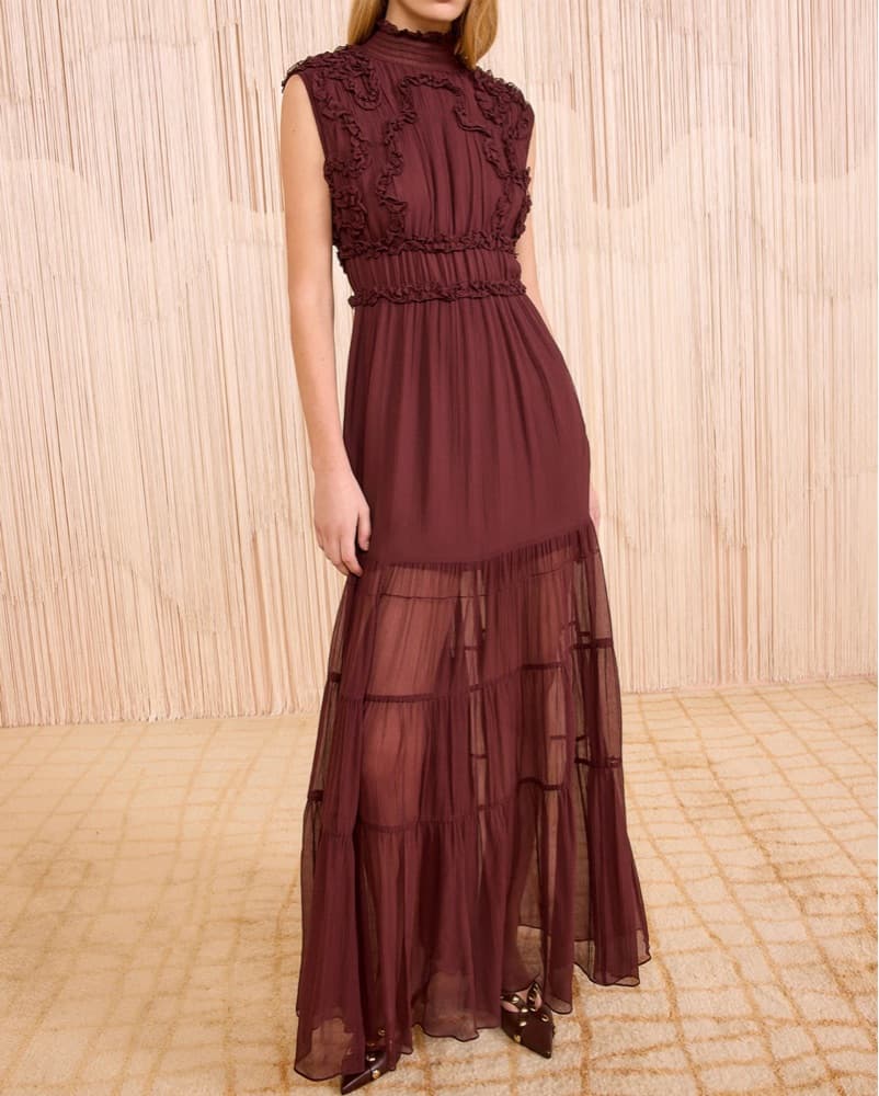Ulla Johnson Verona Silk Turtleneck Dres - Image 4