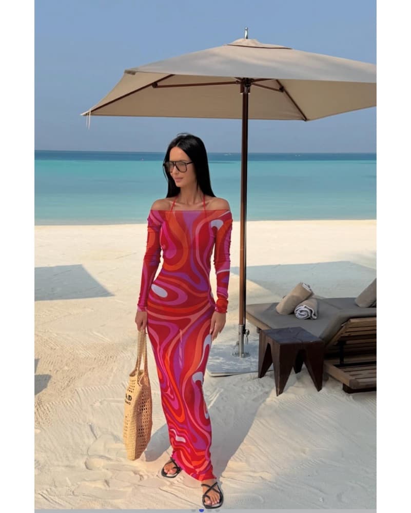 Pucci Marmo Printed Mesh Maxi Dress - Image 2