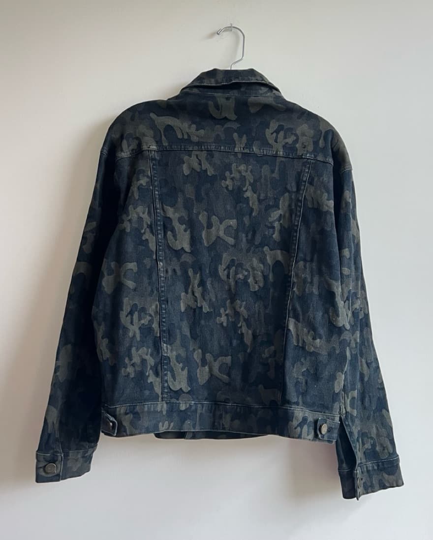 Made Gold Camo Print Denim Jacket - Image 4