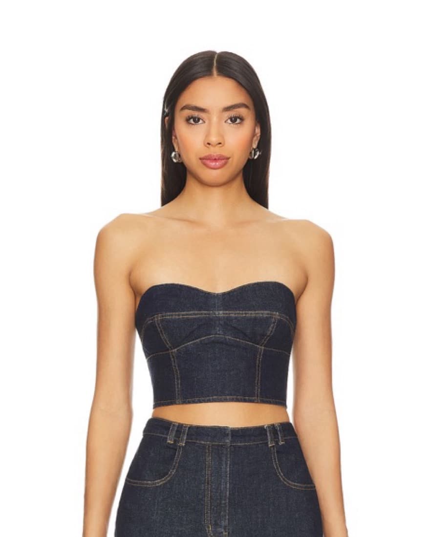 Amanda Uprichard Franklin Top In Indigo  - Image 1