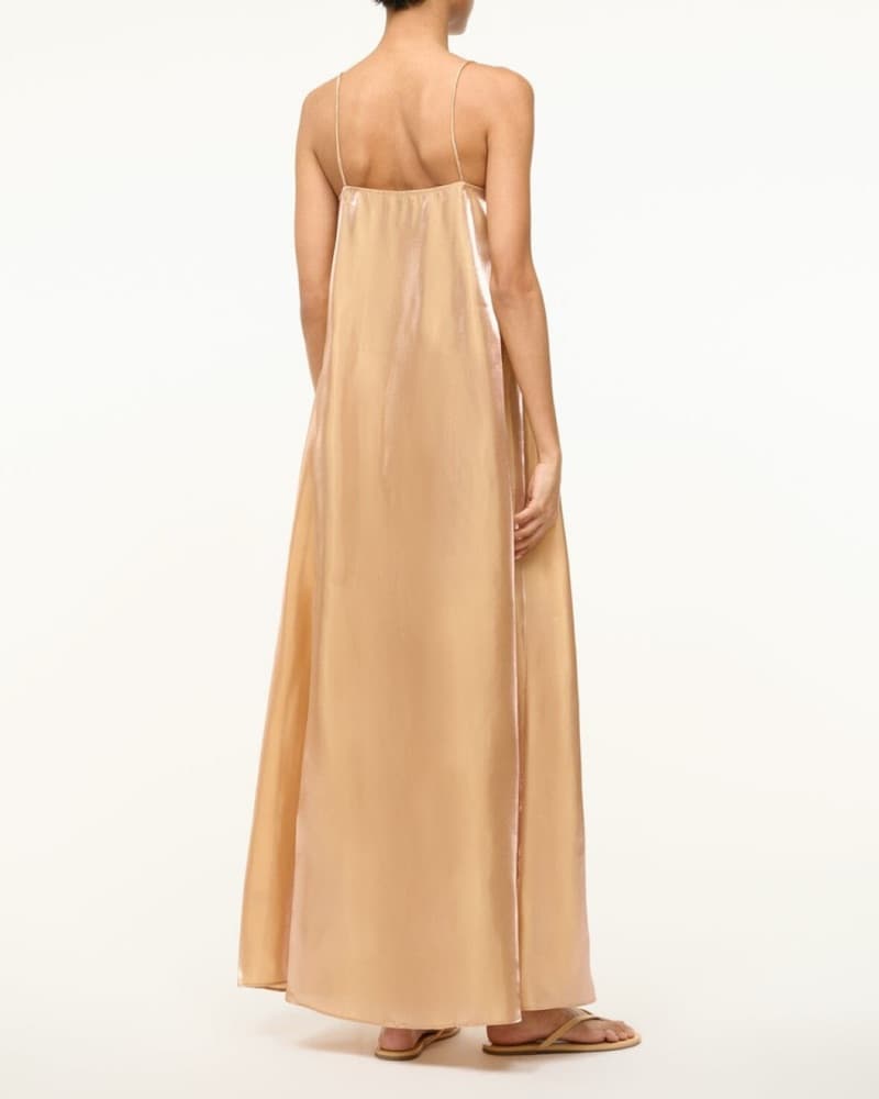 Staud Delfina Satin Maxi Dress - Image 2