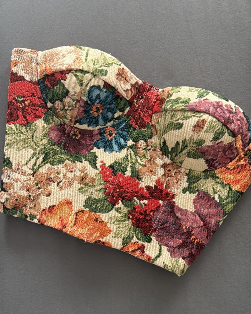 Lace Up Floral Corset  - Image 3
