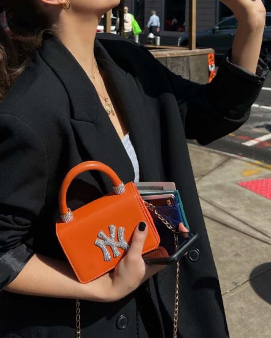 NY Yankees Orange Crossbody - Image 1