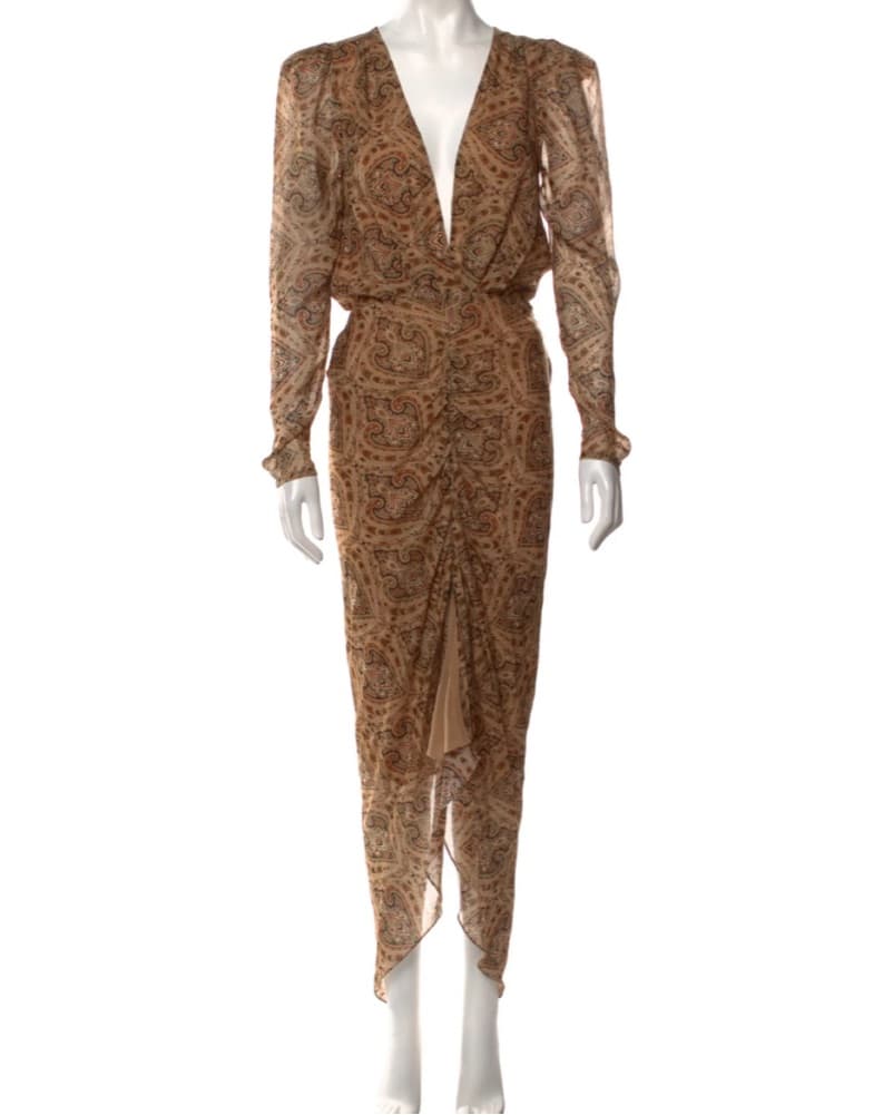 Ronny Kobo Paisley Wrap Dress - Image 1