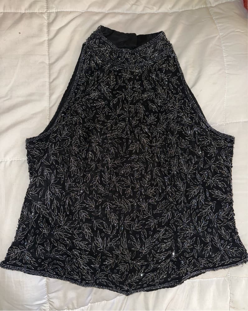 Vintage Beaded Halter Top  - Image 1