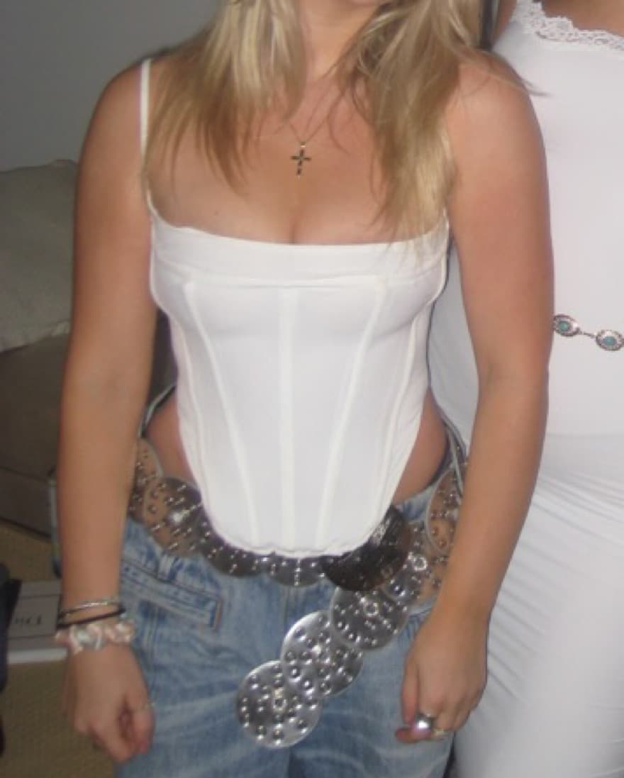 Mioau X Revolve Love Corset In White - Image 4