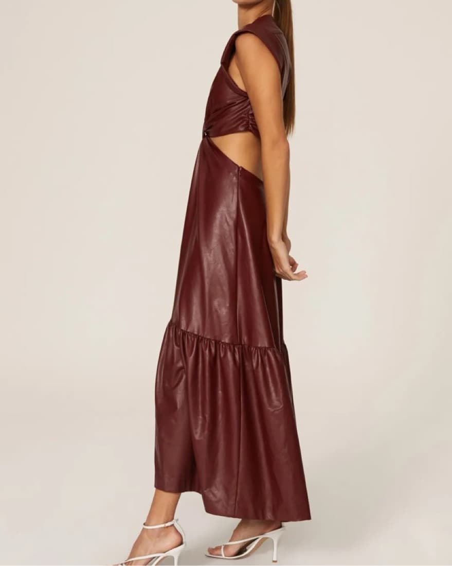 A.L.C. Sexy Faux Leather Cutout Dress - Image 2