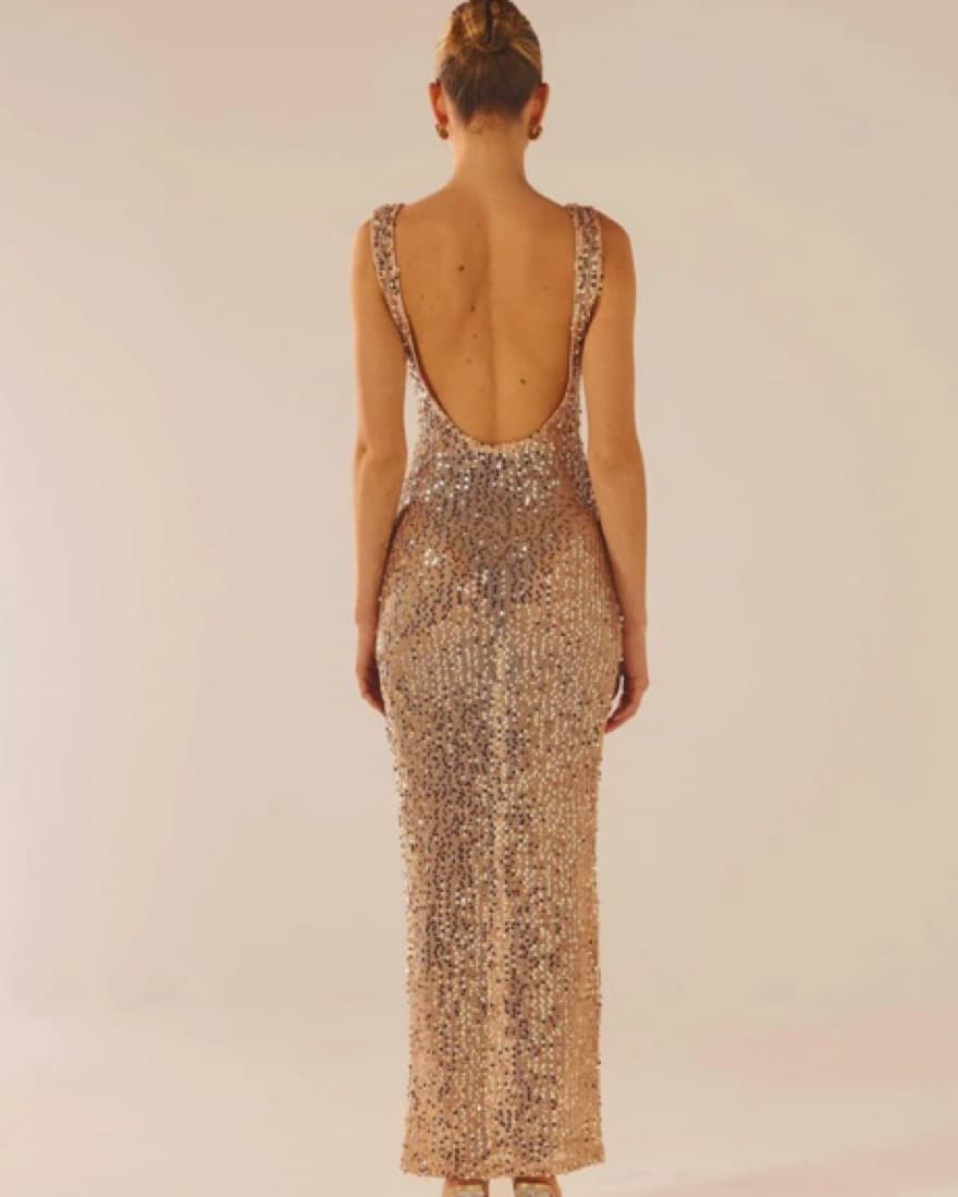 Peppermayo Sheer Sparkly Dress - Image 5