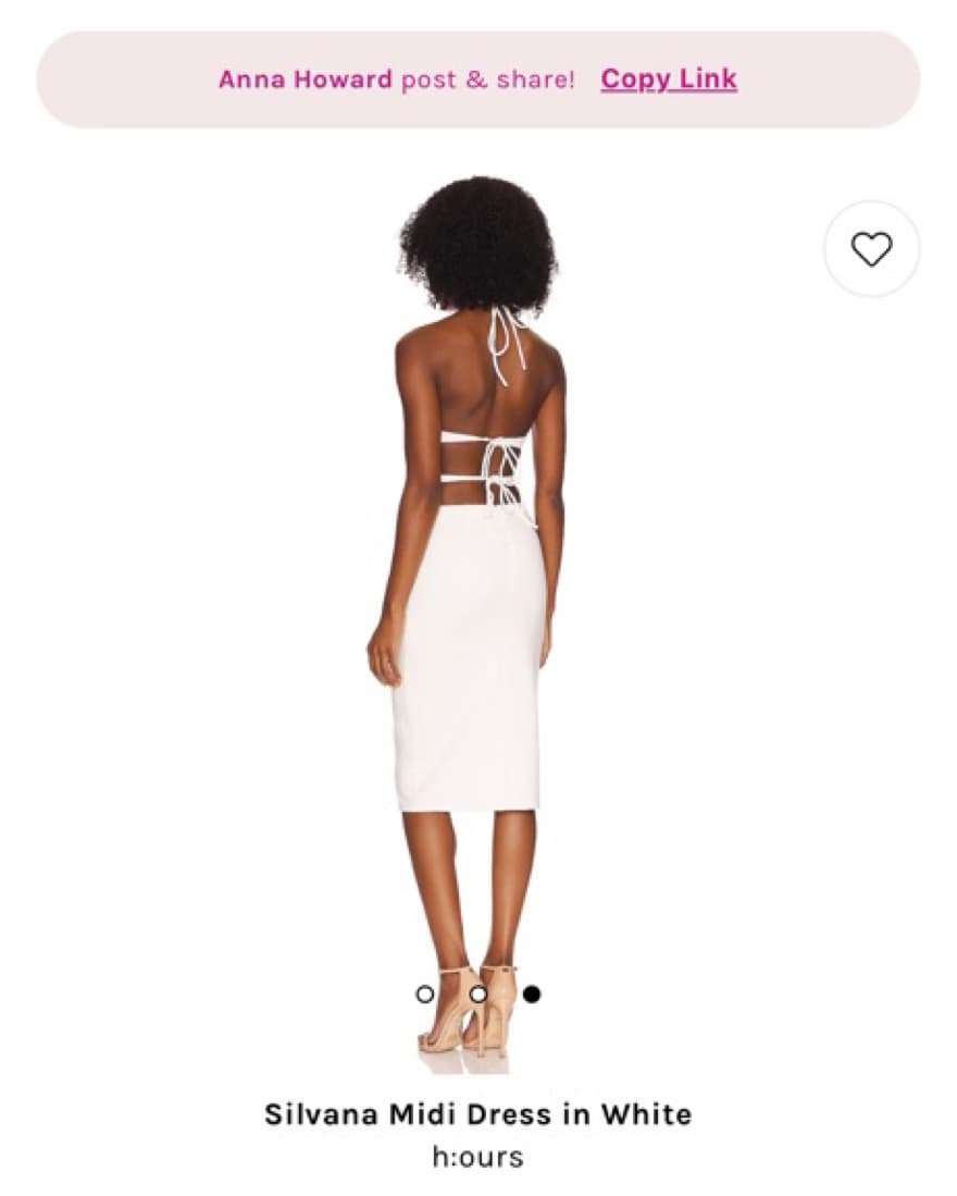 h:ours Silvana Midi Dress in White - Image 3