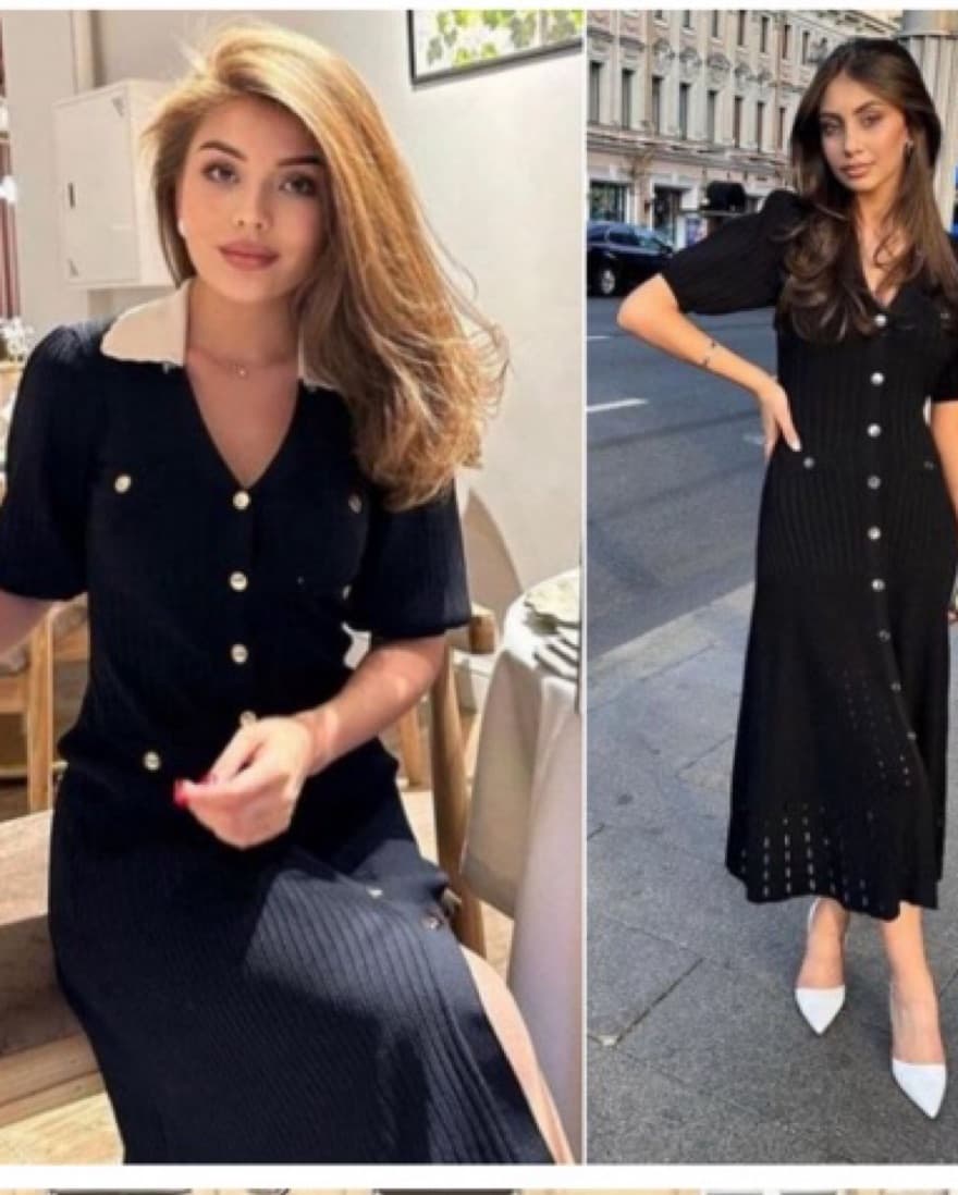 Elegant Sandro Ribbed Knit Dress 😍 - Image 1