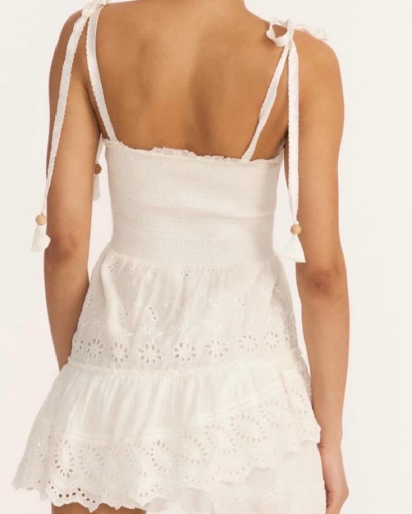 Love Shack Fancy Olani Tie Shoulder Dres - Image 2