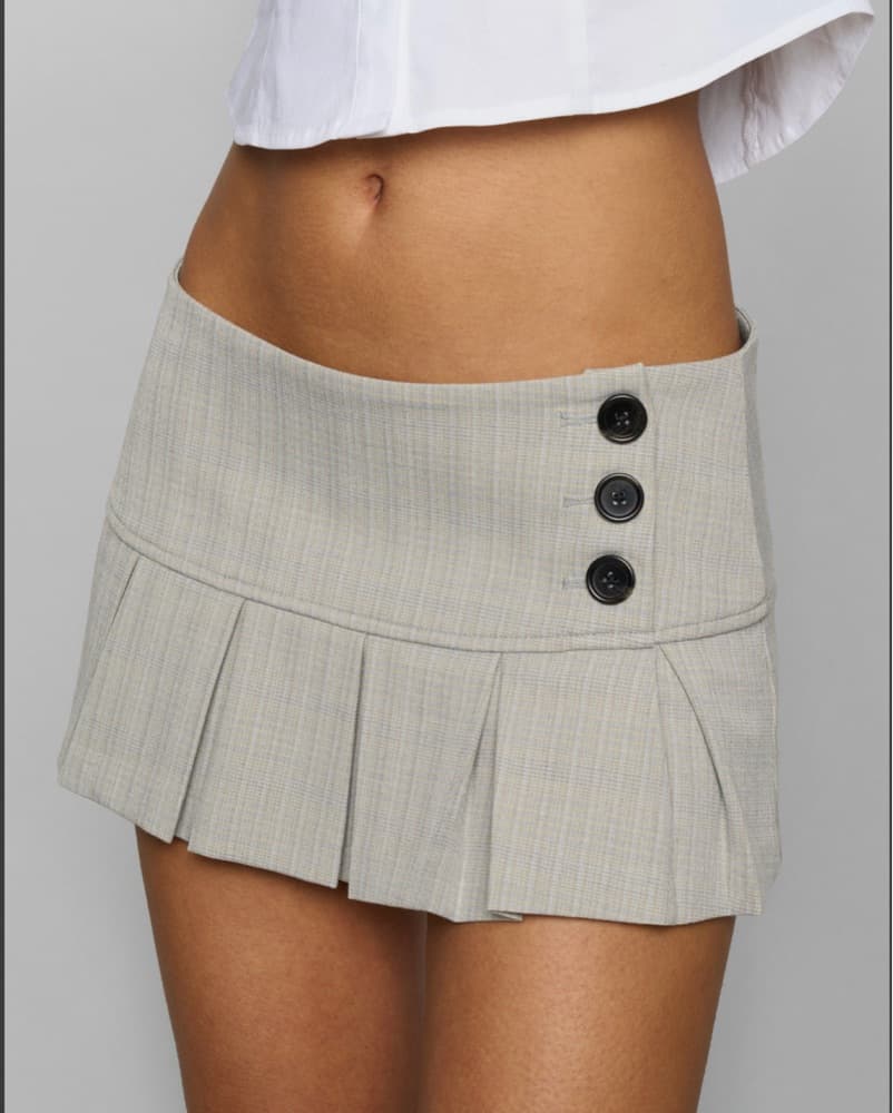 Danielle Guizio Pleated Micro Mini Skirt - Image 2