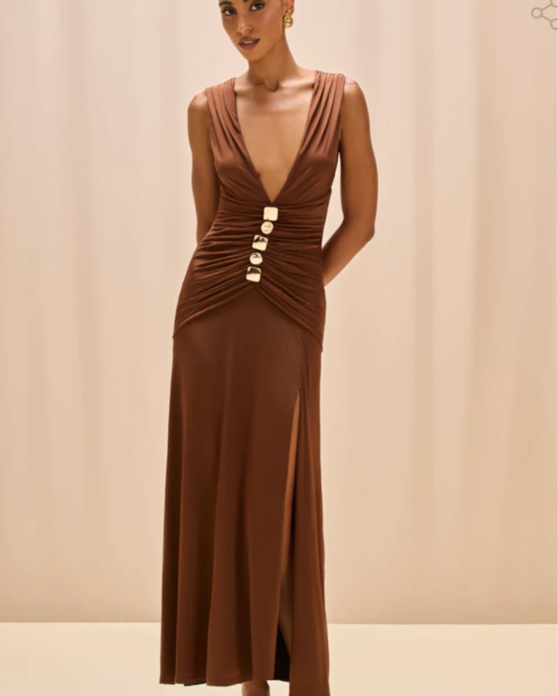 PatBo Moonlit Jersey Plunge Gown - Image 2