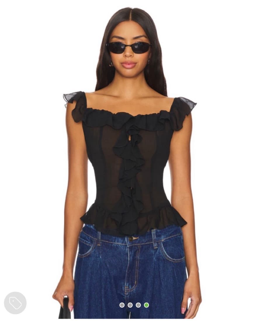 Lioness Timeless Ruffle Top in Onyx - Image 2