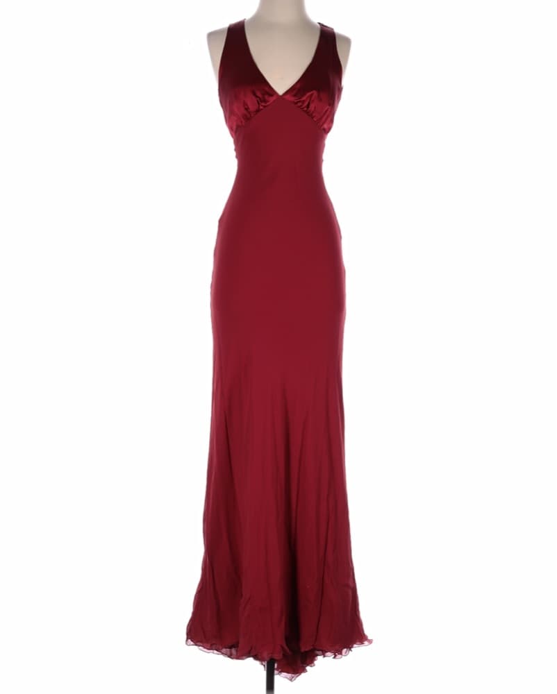 Nicole Miller Red Floor Length Dress - Image 1
