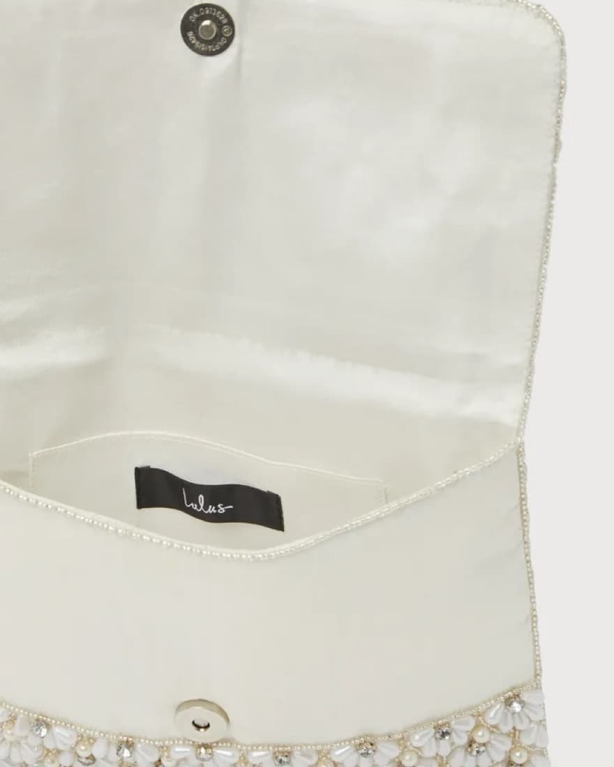 Lulus Ivory Pearl Embellished Clutch - Image 6