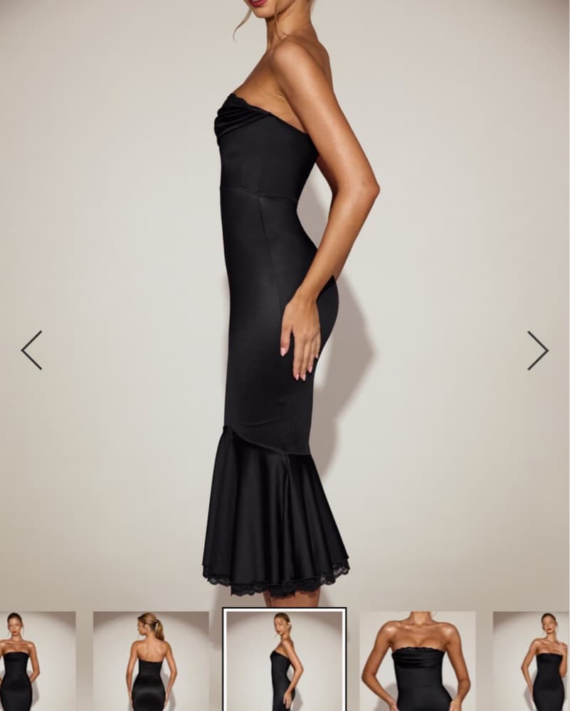 Belsa Oh Polly Black Midi Dress  - Image 3