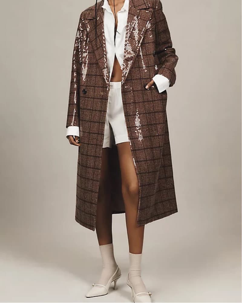 Anthropologie Sequin Coat - Image 3