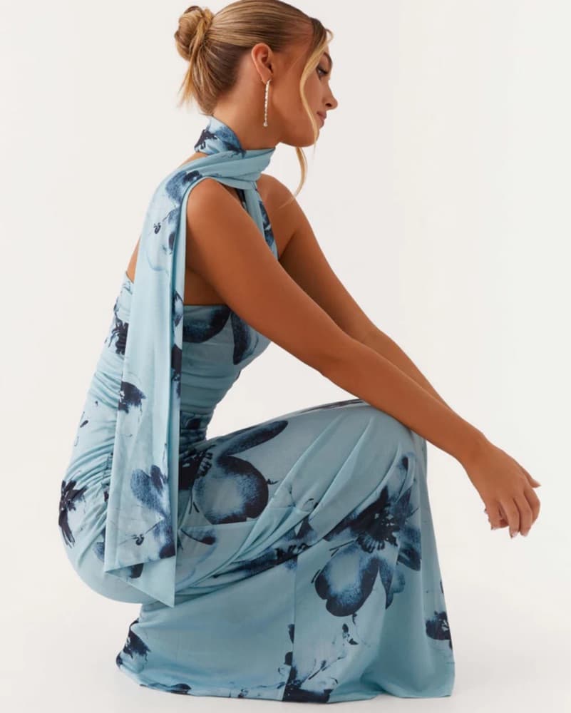 Peppermayo Blue Floral Maxi Dress - Image 2