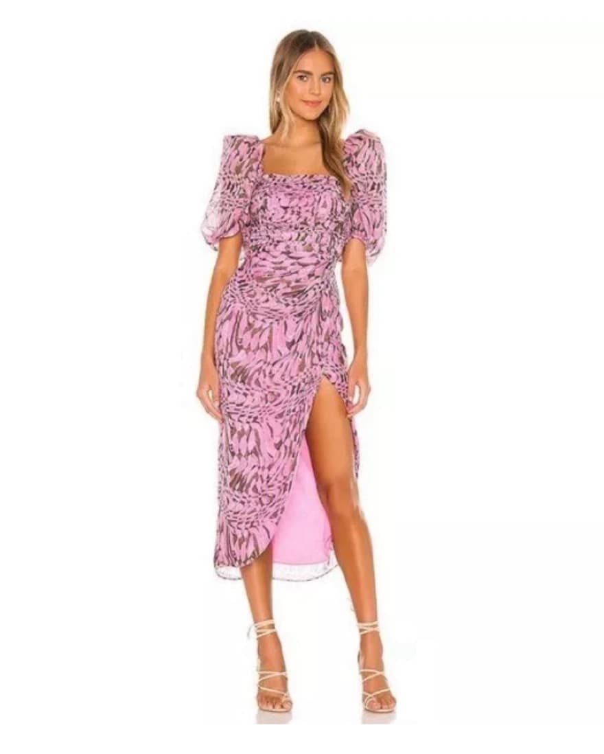 AIIFOS Pink + Brown Cocktail Dress - Image 1