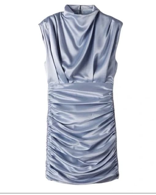 Babaton Hasek Grey Lavender Dress - Image 3